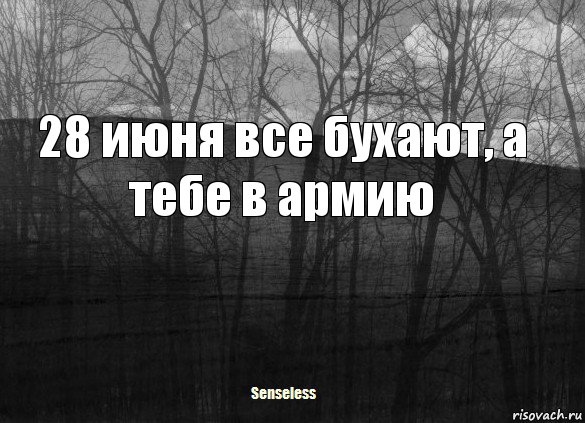 28 июня все бухают, а тебе в армию