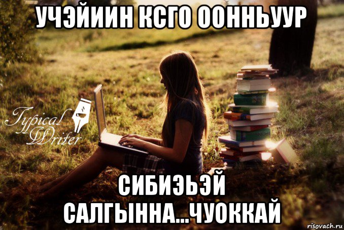 учэйиин ксго оонньуур сибиэьэй салгынна...чуоккай, Мем Типичный писатель