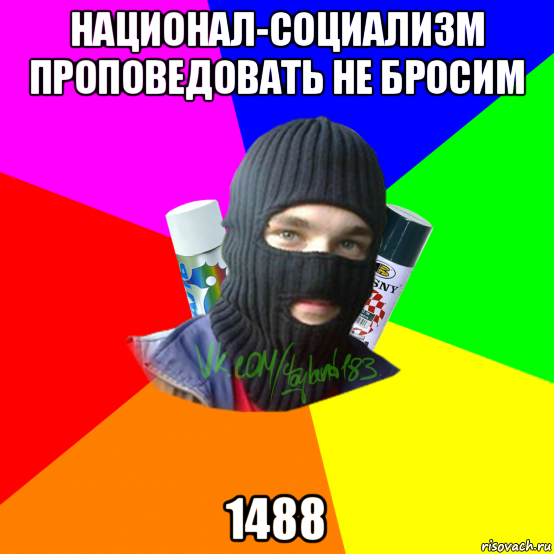 национал-социализм проповедовать не бросим 1488, Мем ТИПИЧНЫЙ РАЙТЕР