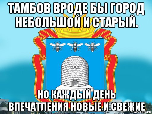 тамбов вроде бы город небольшой и старый. но каждый день впечатления новые и свежие