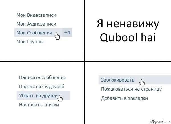 Я ненавижу Qubool hai, Комикс  Удалить из друзей