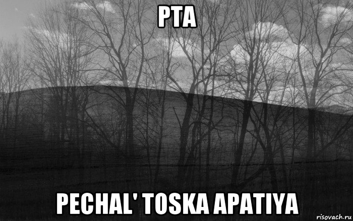 pta pechal' toska apatiya, Мем безысходность тлен боль