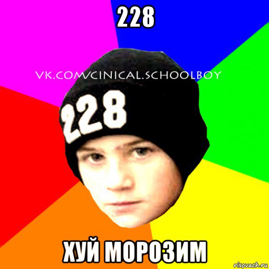 228 хуй морозим, Мем  Циничный Школьник