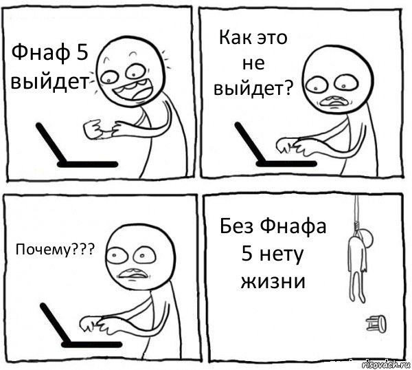 Фнаф 5 выйдет Как это не выйдет? Почему??? Без Фнафа 5 нету жизни, Комикс интернет убивает