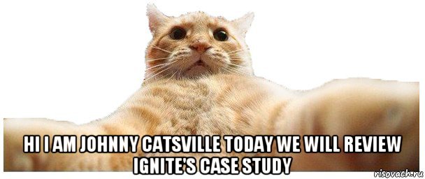  hi i am johnny catsville today we will review ignite's case study, Мем   Кэтсвилл