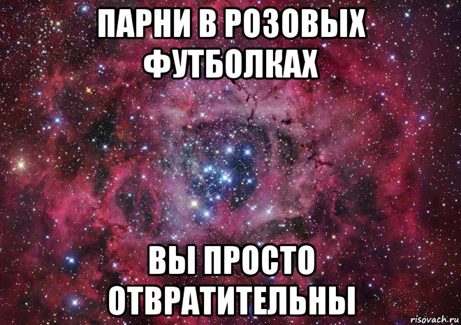 парни в розовых футболках вы просто отвратительны, Мем Ты просто космос