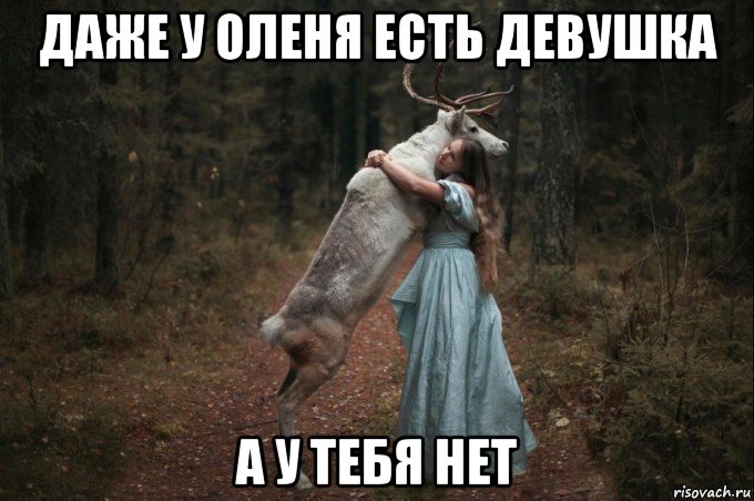 даже у оленя есть девушка а у тебя нет