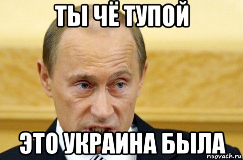 ты чё тупой это украина была, Мем путин