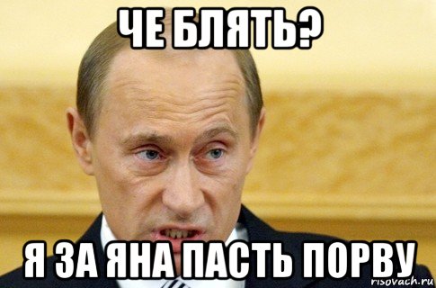 че блять? я за яна пасть порву, Мем путин