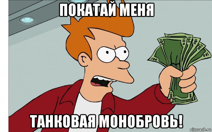 покатай меня танковая монобровь!, Мем shut up and take my money