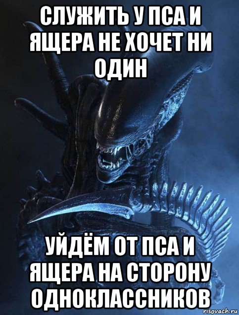 служить у пса и ящера не хочет ни один уйдём от пса и ящера на сторону одноклассников