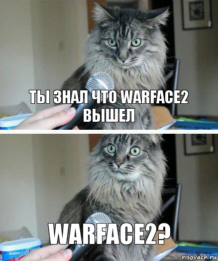 ты знал что warface2 вышел warface2?, Комикс  кот с микрофоном