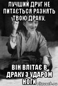 лучший друг не питається разнять твою драку, він влітає в драку з ударом ноги