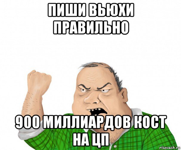 пиши вьюхи правильно 900 миллиардов кост на цп, Мем мужик