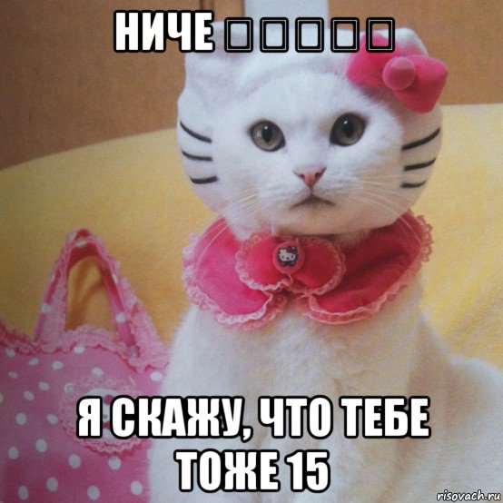 Тоже 15. Ниче. Да ничё. Ниче ниче. Да ничё Мем.