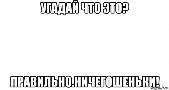 угадай что это? правильно.ничегошеньки!, Мем Пустой лист