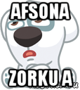 afsona zorku a, Мем  Стикер вк