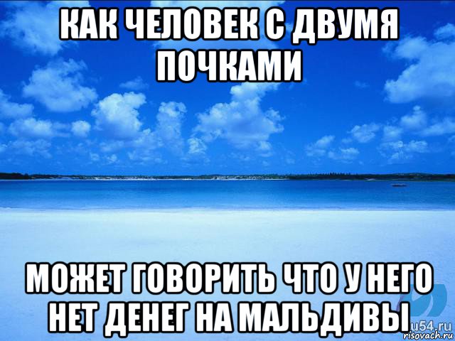 как человек с двумя почками может говорить что у него нет денег на мальдивы, Мем у каждой Ксюши должен быть свой 