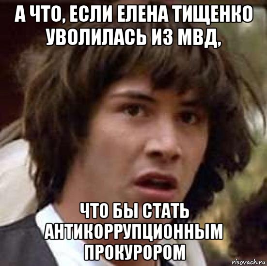 а что, если елена тищенко уволилась из мвд, что бы стать антикоррупционным прокурором, Мем А что если (Киану Ривз)