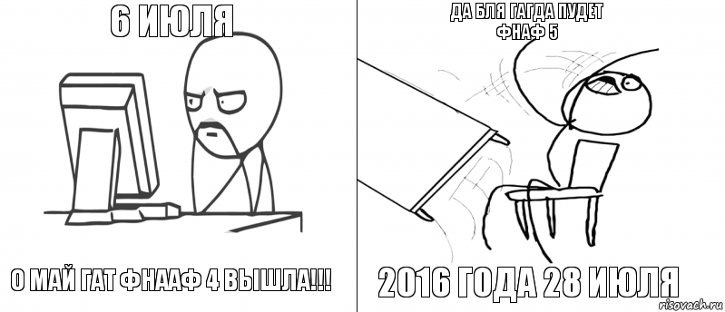 6 ИЮЛЯ О МАЙ ГАТ ФНААФ 4 ВЫШЛА!!! 2016 ГОДА 28 ИЮЛЯ ДА БЛЯ ГАГДА ПУДЕТ ФНАФ 5