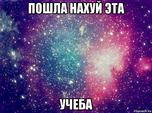 пошла нахуй эта учеба