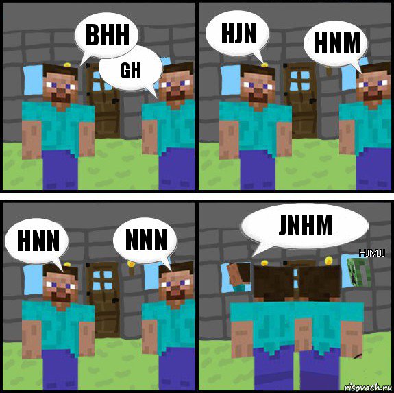 bhh gh hjn hnm hnn nnn jnhm hjmjj, Комикс Minecraft комикс