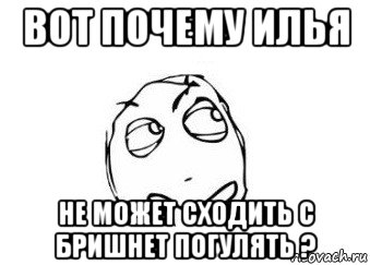 вот почему илья не может сходить с бришнет погулять ?, Мем Мне кажется или