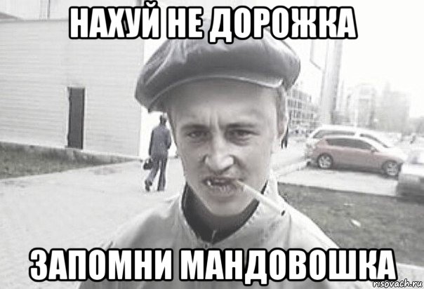 нахуй не дорожка запомни мандовошка