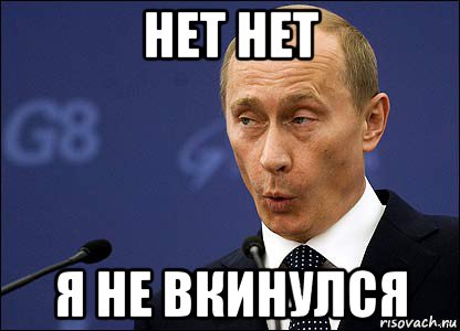 нет нет я не вкинулся, Мем Путин