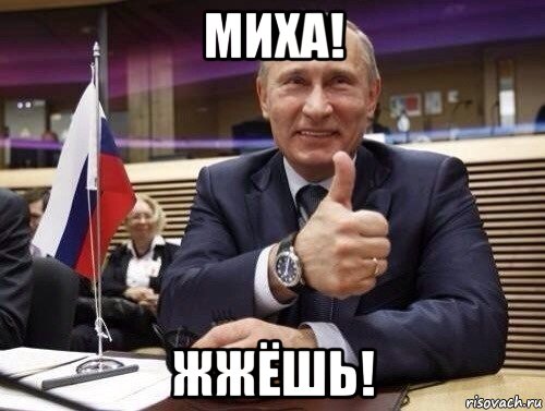 миха! жжёшь!, Мем Путин