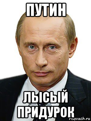 путин лысый придурок, Мем Путин