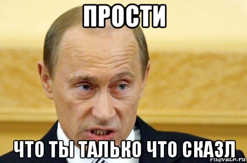 прости что ты талько что сказл, Мем путин