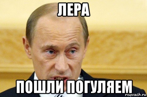 лера пошли погуляем, Мем путин