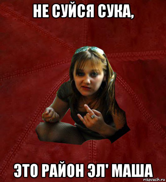 не суйся сука, это район эл' маша, Мем Тьола Маша