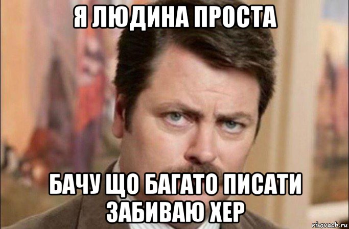 я людина проста бачу що багато писати забиваю хер, Мем  Я человек простой