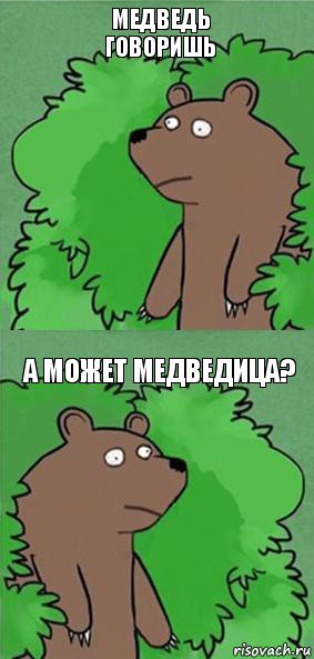 Медведь говоришь А может медведица?