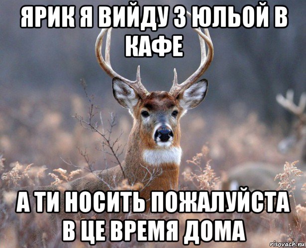 ярик я вийду з юльой в кафе а ти носить пожалуйста в це время дома