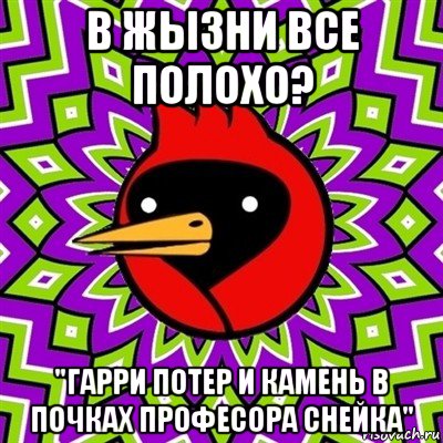 в жызни все полохо? "гарри потер и камень в почках професора снейка", Мем Омская птица