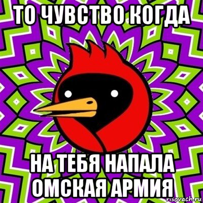 то чувство когда на тебя напала омская армия, Мем Омская птица