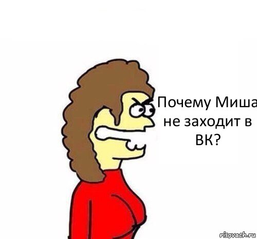 Почему Миша не заходит в ВК?