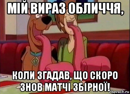 мій вираз обличчя, коли згадав, що скоро знов матчі збірної!, Мем Скуби ду