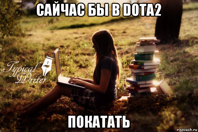 сайчас бы в dota2 покатать, Мем Типичный писатель