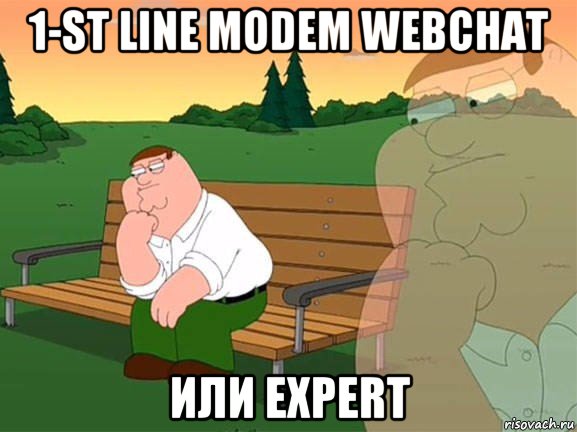 1-st line modem webchat или expert, Мем Задумчивый Гриффин