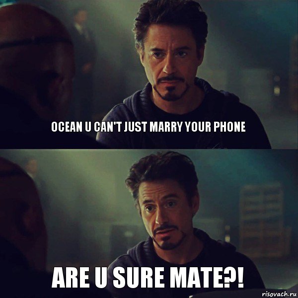 Ocean u can't just marry your phone Are u sure mate?!, Комикс Железный человек