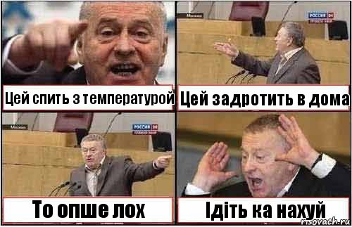 Цей спить з температурой Цей задротить в дома То опше лох Ідіть ка нахуй, Комикс жиреновский