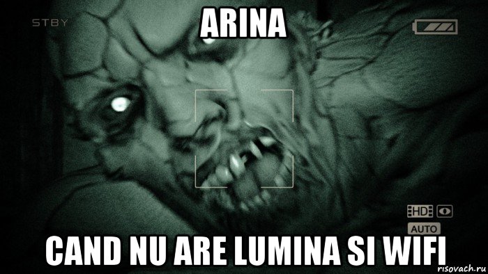 arina cand nu are lumina si wifi, Мем Аутласт