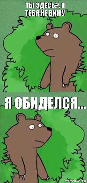 ты здесь?, Я тебя не вижу Я обиделся...