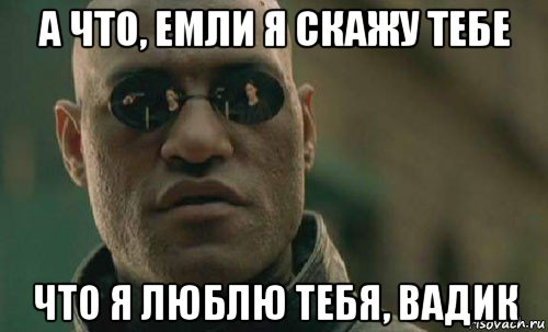 а что, емли я скажу тебе что я люблю тебя, вадик, Мем  Что если я скажу тебе