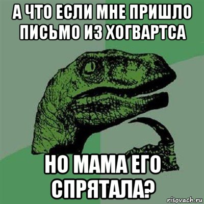 а что если мне пришло письмо из хогвартса но мама его спрятала?, Мем Филосораптор