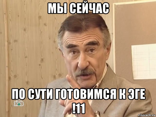 мы сейчас по сути готовимся к эге !11, Мем Каневский (Но это уже совсем другая история)